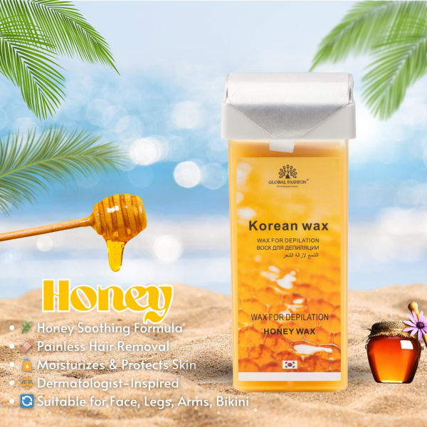 Roll-On Wax Cartridge 100ml – Hair Removal | Honey Roll On Wax Cartridge Hair Removal | شمع رول
Roll-On Wax Cartridge 100ml – Hair Removal | Honey Paraffin Wax Skin Treatment | شمع بارافين