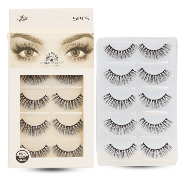 3D wispy false eyelashes reusable natural look fluffy lashes رموش صناعية طبيعية