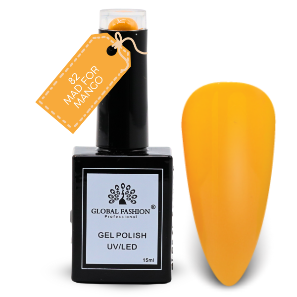 Mocha Moments Nail Polish 15ml UV LED | 82-Mad For Mango 1p Beige Brown Gel Nail Polish Bottle 15ml - UV LED Soak Off Nail Color UAE GCC | طلاء أظافر جل بني