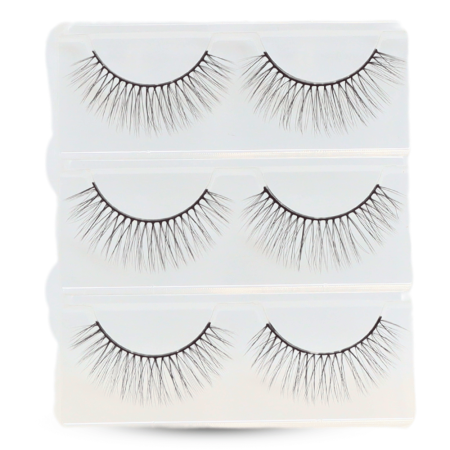 False eyelashes close up fluffy natural reusable strips رموش صناعية لقطة مقربة