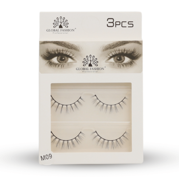 Global Fashion false eyelashes wispy mink cat eye fox eye رموش صناعية طبيعية