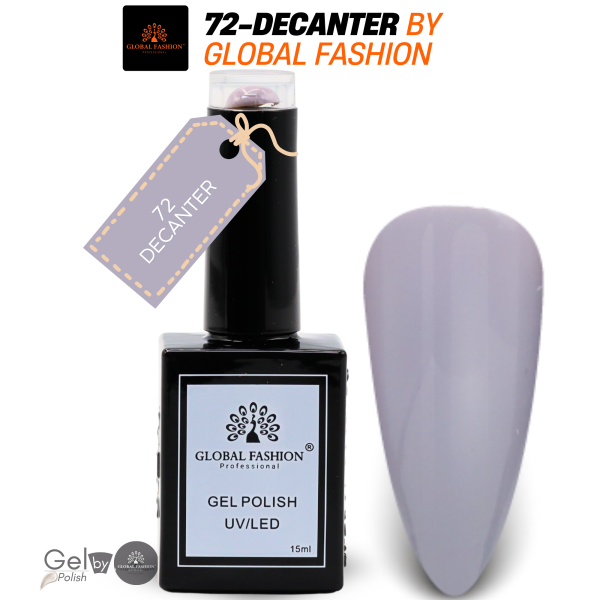 Violet Vibes Nail Polish 15ml UV LED | 72-Decanter 1p Violet Gel Nail Polish Bottle 15ml - UV LED Soak Off Nail Color UAE GCC | طلاء أظافر جل بنفسجي