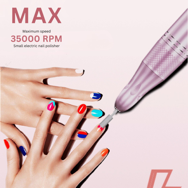 Professional 2-in-1 Nail Drill 35000 RPM – Model 108 | Green rechargeable electric nail drill 35000 RPM cordless manicure e file tool with drill bits