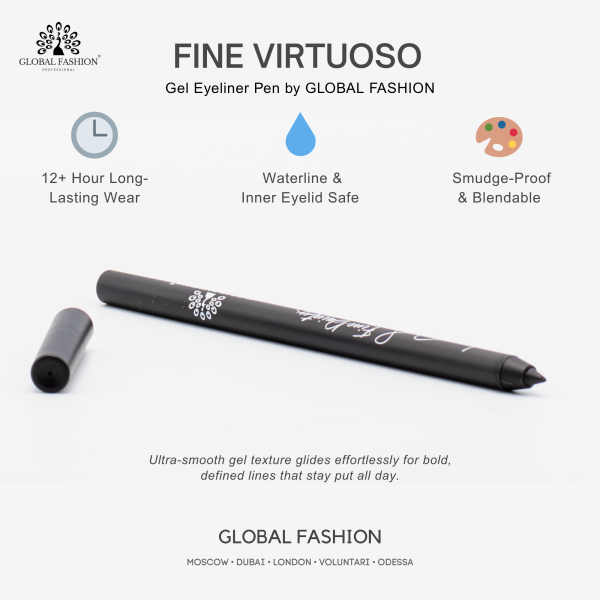 Waterproof gel eyeliner matte precision twist up smudge proof ايلاينر جل مقاوم للماء