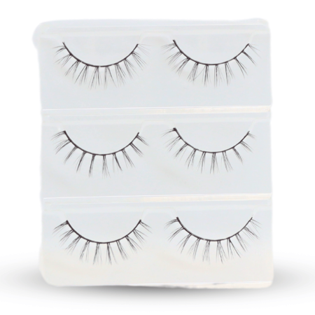 False eyelashes close up fluffy natural reusable strips رموش صناعية لقطة مقربة