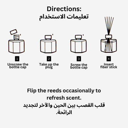 Smoky Quartz Reed Diffuser 100ml Aromatherapy Reed Diffuser Close Up - Luxury Aromatherapy Home Decor Fragrance | معطر منزلي صورة مقربة