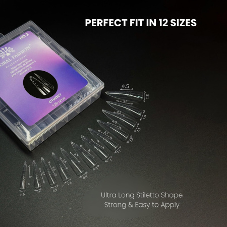 Nail Extension Tips 120pcs – Clear Dual Forms | Coffin Nail Tips Close View Extension Kit | اطراف اظافر
Nail Extension Tips 120pcs – Clear Dual Forms | Coffin Dual Nail Forms Detailed View | اظافر صناعية