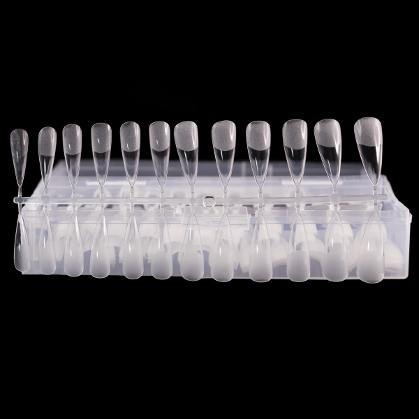 Global Fashion Gel Tips – Clear, French & Natural Nail Extensions 504 Pieces (Stiletto)