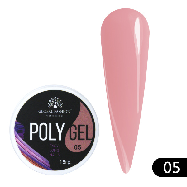 Global Fashion Polygel (Poly UV Gel) for Nail Extensions | 15g | 05