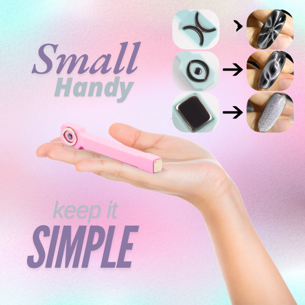 Global Fashion Multifunctional Magnet Pink – Nail Art Cat Eye Gel Tool
