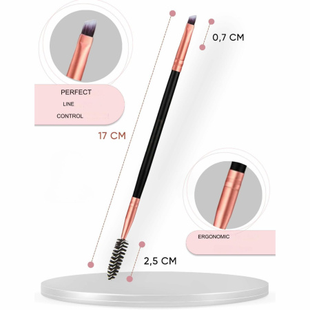 Rose Gold Foundation, Concealer, Powder, Blush and Eyeshadow Brush Close Up - High Density Synthetic Vegan Bristles | فرش مكياج احترافية شعيرات ناعمة