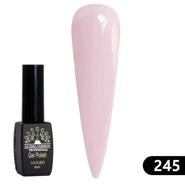 Gel polish BLACK ELITE 245, Global Fashion 8 ml