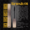 Global Fashion mascara close up thick bristle and silicone brush ماسكارا فرشاة مزدوجة