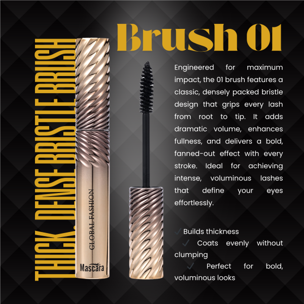 Global Fashion Magic Curl waterproof mascara dual brush volume curl ماسكارا مقاومة للماء