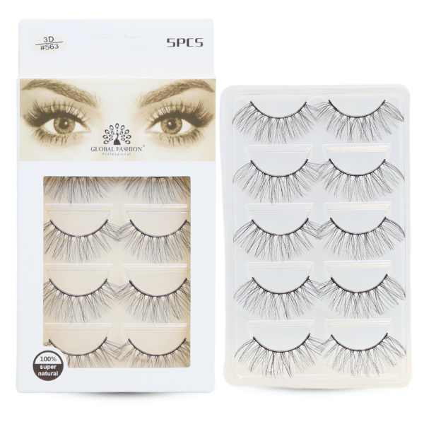 3D wispy false eyelashes reusable natural look fluffy lashes رموش صناعية طبيعية