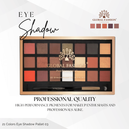 Global Fashion eyeshadow palette close up high pigment texture ظلال عيون لقطة مقربة
