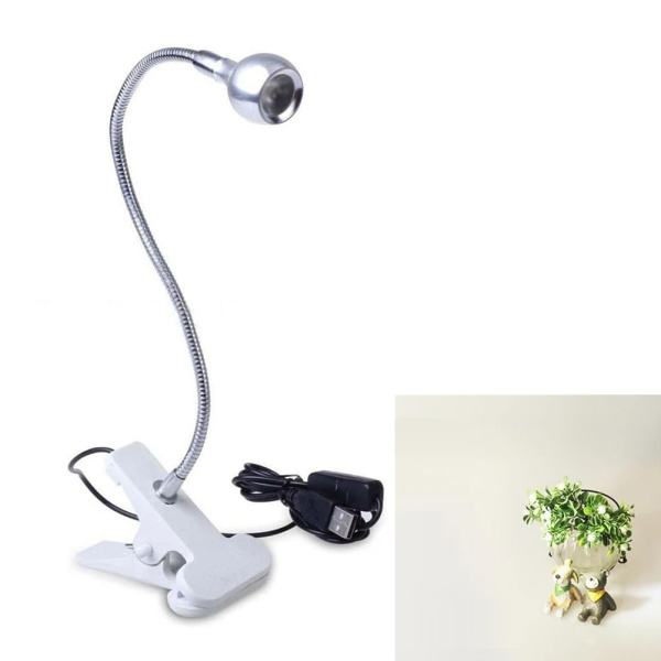 Mini UV/LED Nail Dryer 3W  – Professional Gel Lamp with Climp | Silver uv led nail lamp 50w fast gel curing manicure device مصباح اظافر احترافي