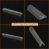 Dual Nail Forms 120pcs – Clear Poly Gel Forms | Coffin Nail Tips Close View Extension Kit | اطراف اظافر
Dual Nail Forms 120pcs – Clear Poly Gel Forms | Coffin Dual Nail Forms Detailed View | اظافر صناعية