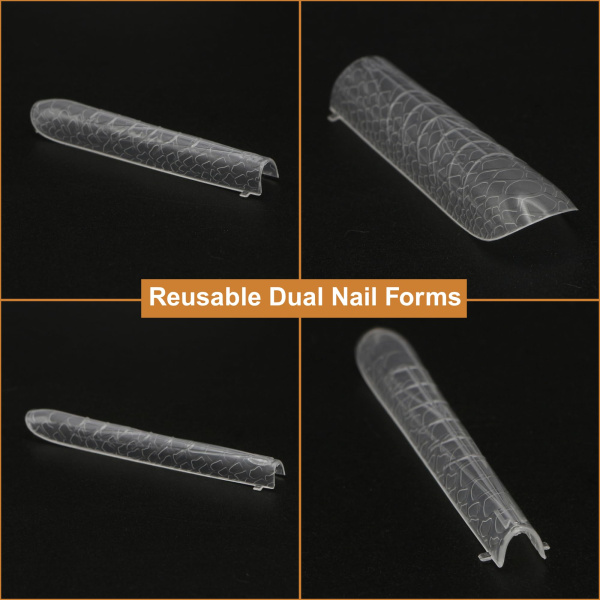 Dual Nail Forms 120pcs – Clear Poly Gel Forms | Coffin Nail Extension Tips Gel Forms Kit | اطراف اظافر
Dual Nail Forms 120pcs – Clear Poly Gel Forms | Coffin Dual Nail Forms Reusable Extensions | اظافر صناعية