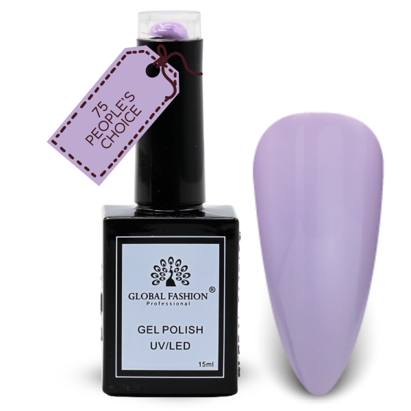 Lavender Lullaby Nail Polish 15ml UV LED | 75-People's Choice 1p Lavender Grey Gel Nail Polish Bottle 15ml - UV LED Soak Off Nail Color UAE GCC | طلاء أظافر جل