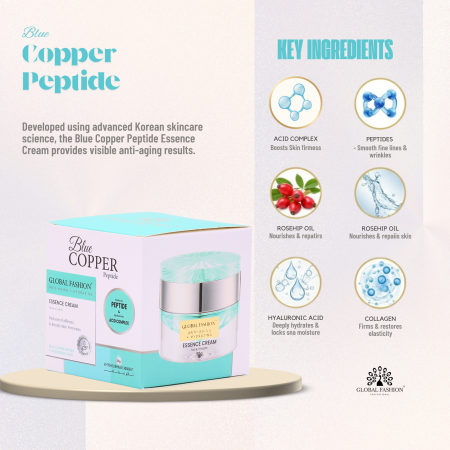 Blue Copper Peptide Face Cream 30g Face Cream Close Up - Hydrating Anti Aging Skincare Treatment | كريم وجه صورة مقربة