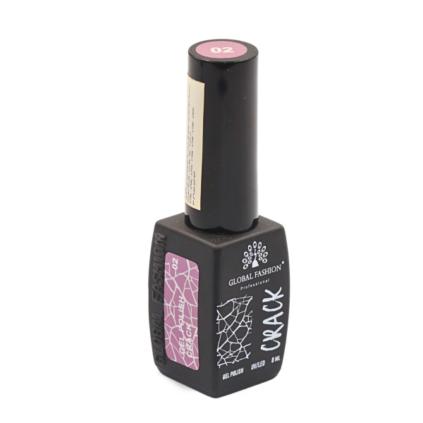 Gel polish "CRACK" – crackle/craquelure effect, 8 ml, No. 02 | طلاء جل "CRACK" بتأثير التشقق (كراكيلور) 8 مل رقم 02
