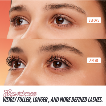 XXL mascara close up brush separated dramatic lashes ماسكارا لقطة مقربة
