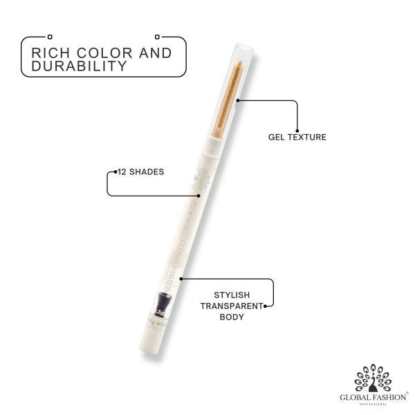 Waterproof gel eyeliner pen 0.3g precision tip smudge proof ايلاينر جل مقاوم للماء