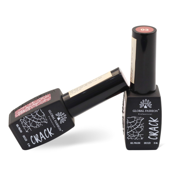 Gel polish "CRACK" – crackle/craquelure effect, 8 ml, No. 03 | طلاء جل "CRACK" بتأثير التشقق (كراكيلور) 8 مل رقم 03
