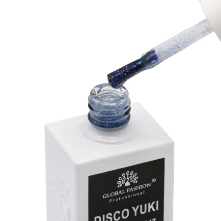 Disco Yuki Top without sticky layer, Global Fashion Nail Gel, 15ml Top Coat, No Wipe Gel Polish Finish, جل ديسكو يوكي طبقة علوية بدون مسح للأظافر
