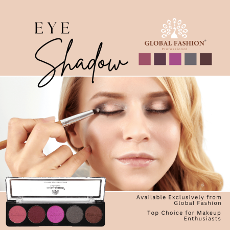 Global Fashion eyeshadow palette close up high pigment texture ظلال عيون لقطة مقربة
