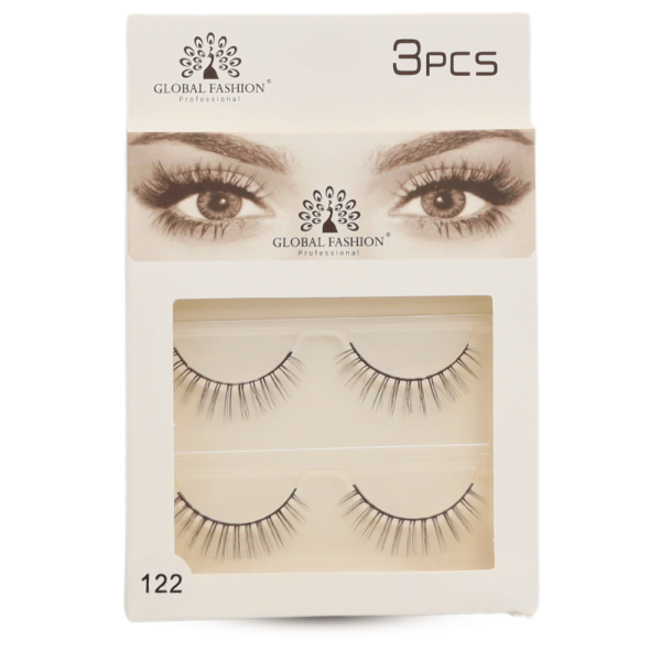 Global Fashion false eyelashes wispy mink cat eye fox eye رموش صناعية طبيعية