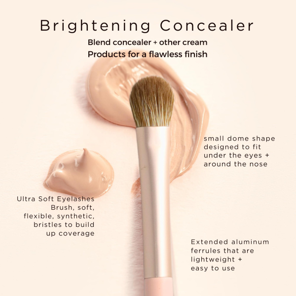 GLOBAL FASHION Rose Gold Professional Makeup Brush with Ultra Soft Vegan Bristles for Foundation, Concealer, Powder and Blush | فرشاة مكياج روز جولد احترافية