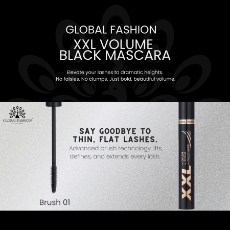 XXL mascara close up brush separated dramatic lashes ماسكارا لقطة مقربة