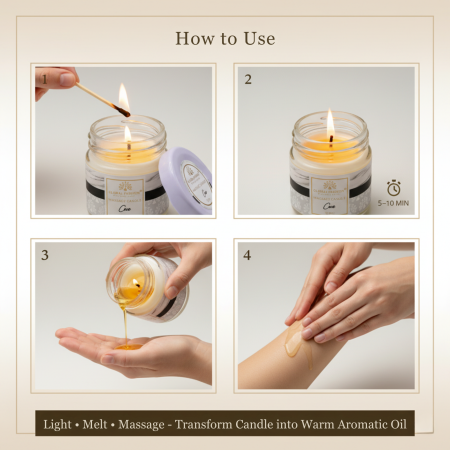 Global Fashion Massage Candle – 30 ml Aromatherapy Spa Candle in 21 Scents