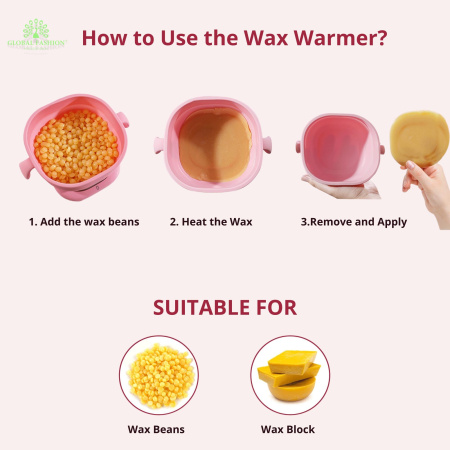 Electric Wax Warmer for Hair Removal Fast Heating | Black Wax Heater Close Up - Hair Removal Machine Detail UAE GCC | جهاز شمع صورة مقربة
