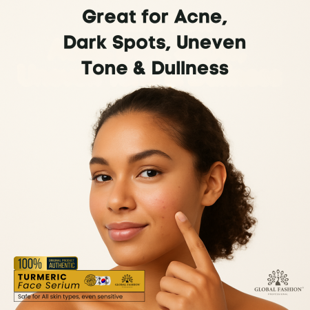 Turmeric Anti-Acne Face Serum 50ml Serum Close Up - Hydrating Anti Aging Facial Treatment | سيروم للوجه صورة مقربة