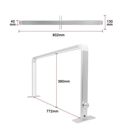 Global Fashion LED Nail Desk Lamp 80W – Adjustable Light, GFL1 | Argent LED Nail Desk Lamp Close View Adjustable Light | مصباح اظافر
Global Fashion LED Nail Desk Lamp 80W – Adjustable Light, GFL1 | Argent Professional Nail Lamp Detailed View Beauty Light | اضاءة مناكير