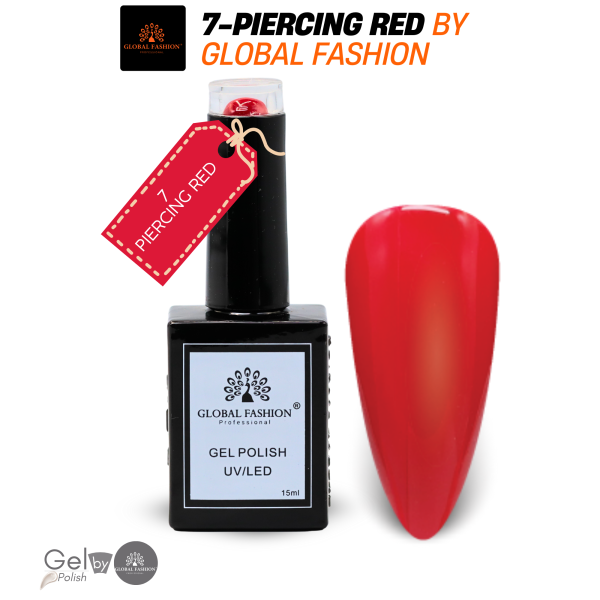 Crimson Cascade Gel Nail Polish Collection | 7–12 Crimson Cascade 6p Crimson Red Gel Nail Polish Bottle 15ml - UV LED Soak Off Nail Color UAE GCC | طلاء أظافر جل أحمر