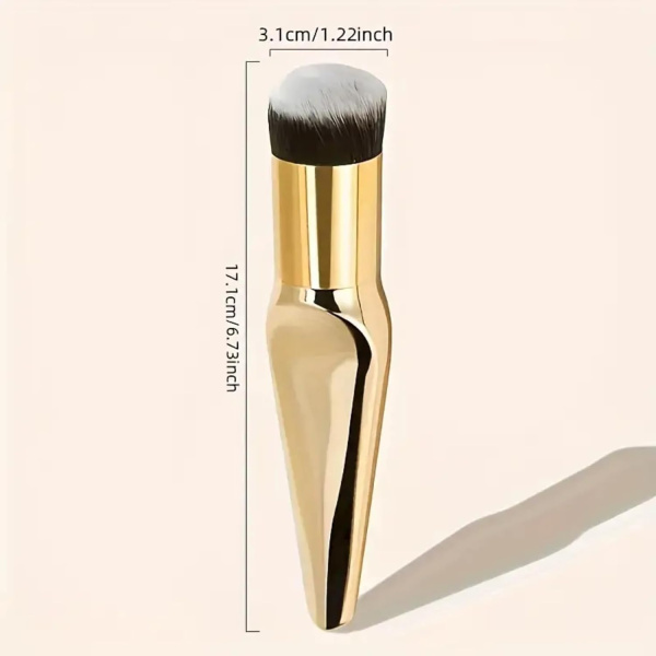 GLOBAL FASHION Rose Gold Professional Makeup Brush with Ultra Soft Vegan Bristles for Foundation, Concealer, Powder and Blush | فرشاة مكياج روز جولد احترافية