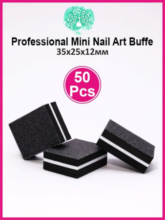 Global Fashion Mini Nail Buffer 50pcs – Sanding Blocks | Black Nail Buffer Block Close View Smoothing Tool | مبرد اظافر
Global Fashion Mini Nail Buffer 50pcs – Sanding Blocks | Black Nail File Buffer Detailed View Polishing | اداة تلميع الاظافر