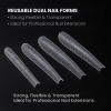 Dual Nail Forms 120pcs – Clear Poly Gel Forms | Coffin Nail Tips Close View Extension Kit | اطراف اظافر
Dual Nail Forms 120pcs – Clear Poly Gel Forms | Coffin Dual Nail Forms Detailed View | اظافر صناعية