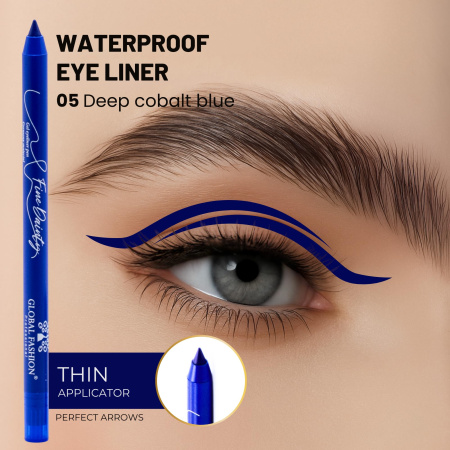 Matte gel eyeliner close up ultra fine tip colored shades ايلاينر ملون لقطة مقربة