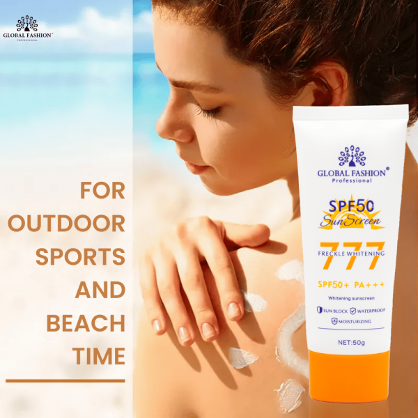 SPF 50 Sunscreen Face & Body 50g UVA/UVB Protection Sunscreen Cream Tube 50g - Lightweight Broad Spectrum UVA UVB Protection | واقي شمس للبشرة