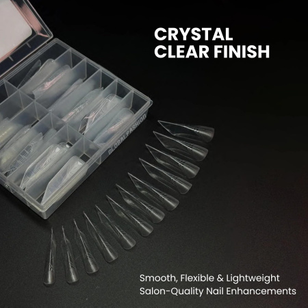 Nail Extension Forms 96pcs – Reusable Extension Set Nail Tips Close View Extension Kit | اطراف اظافر
Nail Extension Forms 96pcs – Reusable Extension Set Dual Nail Forms Detailed View | اظافر صناعية