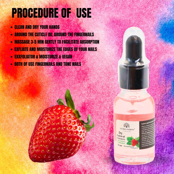 Global Fashion Professional Cuticle Oil – Natural Nail & Skin Care Blend