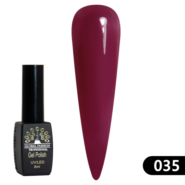 Gel polish BLACK ELITE 035, Global Fashion 8 ml