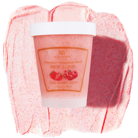 Global Fashion Body Scrub 300g – Collagen Exfoliating | Strawberry & Pomegranate Body Scrub Close View Skin Exfoliator | مقشر الجسم
Global Fashion Body Scrub 300g – Collagen Exfoliating | Strawberry & Pomegranate Natural Skin Scrub Detailed View | سكراب الجسم