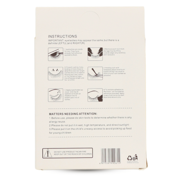Global Fashion false eyelashes wispy mink cat eye fox eye رموش صناعية طبيعية