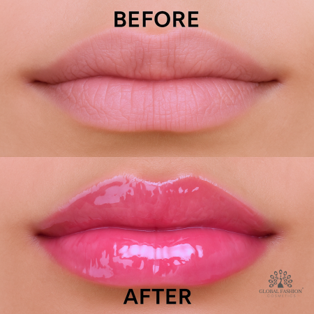 Global Fashion lip oil gloss close up glossy hydrated lips جلوس لامع لقطة مقربة